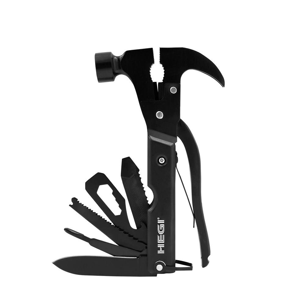Hegi 18 Fonksiyonlu Paslanmaz Çelik Çekiç Ve Keser - Siyah